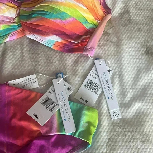 Bleu by Rod Beattie Women's Splash Out Shirred Bikini Top and Bottom - Picture 10 of 14